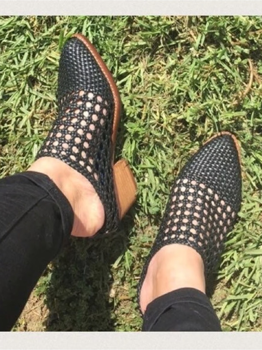 Jeffrey Campbell Woven Leather Mules 6.5 – Leone Style Netted Sandles